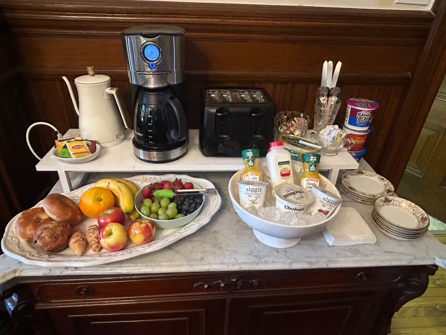 The breakfast sideboard