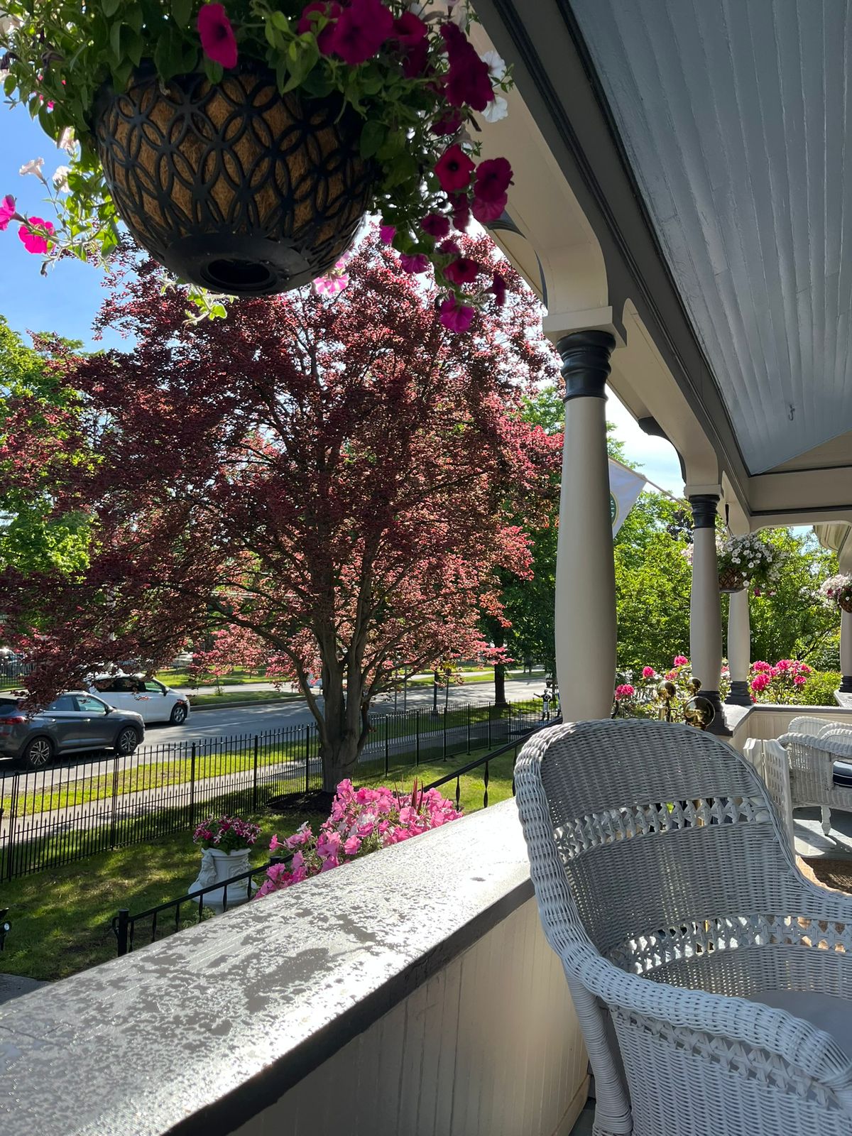 The wraparound porch at the Union Avenue Thoroughbred Club
