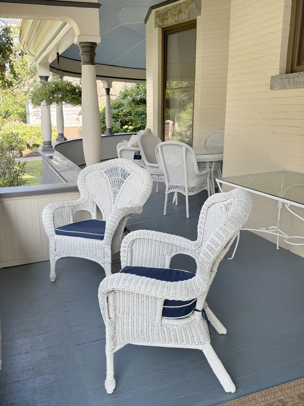 Porch seating in the afternoon at the Union Avenue Thoroughbred Club