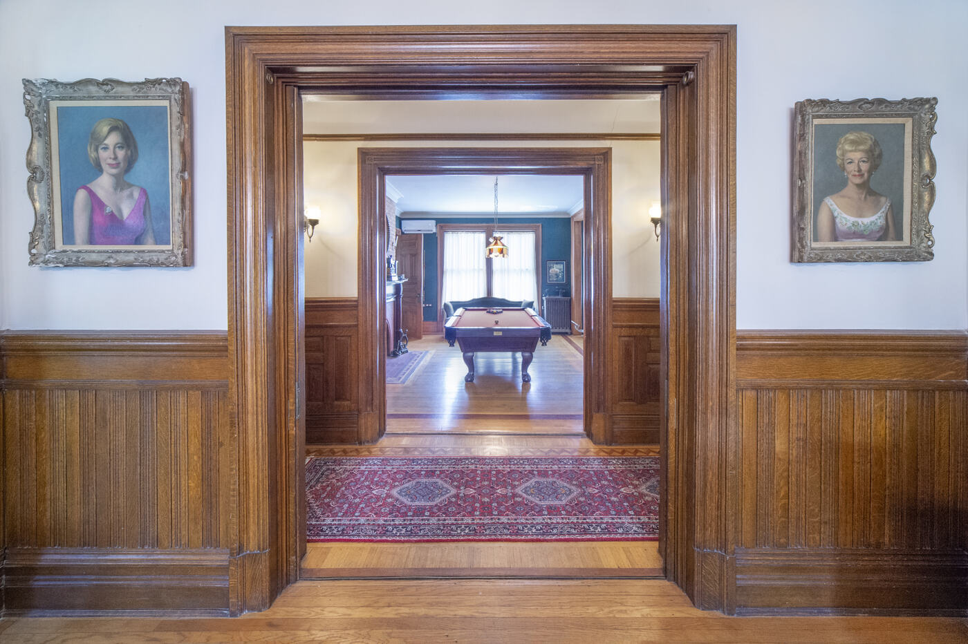Through to the billiards room at the Union Avenue Thoroughbred Club