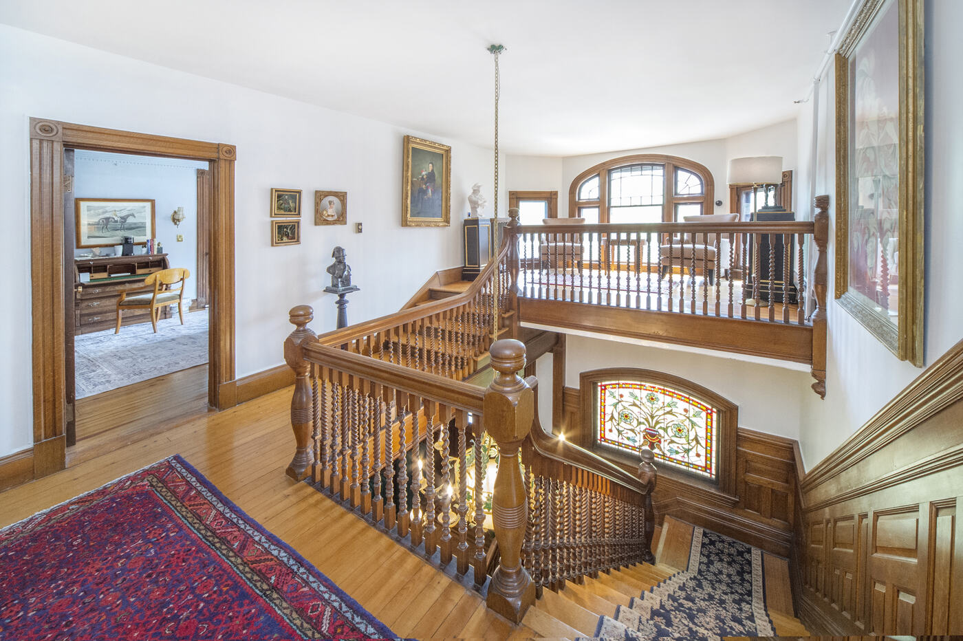 The landing above the stair at the Union Avenue Thoroughbred Club