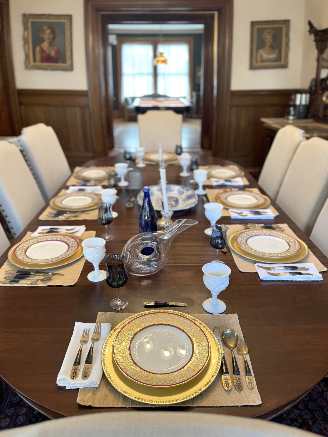 The table laid for breakfast at the Union Avenue Thoroughbred Club