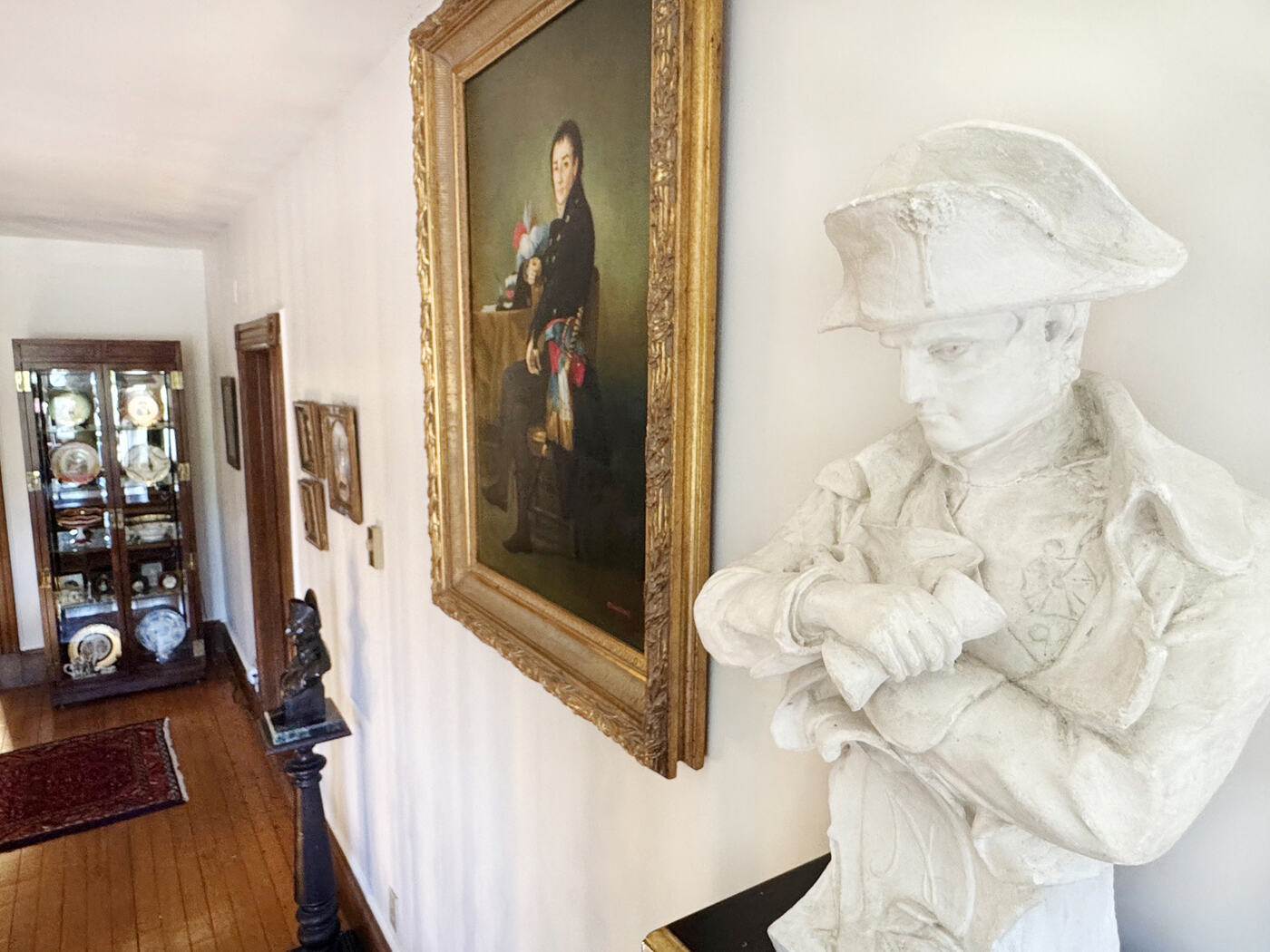 Napoleon in the upstairs hall at the Union Avenue Thoroughbred Club
